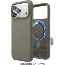 iPhone 17 Pro Max 対応 ケース MagSafe対応 シリコン 耐衝撃 MAGNETIC SILICONE CASE ミディアムグレー EL_IQGCSSCS5_MG