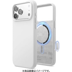 iPhone 17 Pro Max 対応 ケース MagSafe対応 シリコン 耐衝撃 MAGNETIC SILICONE CASE ホワイト EL_IQGCSSCS5_WH