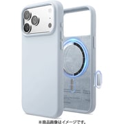 iPhone 17 Pro Max 対応 ケース MagSafe対応 シリコン 耐衝撃 MAGNETIC SILICONE CASE ライトブルー EL_IQGCSSCS5_LB