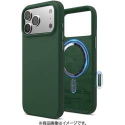 iPhone 17 Pro Max 対応 ケース MagSafe対応 シリコン 耐衝撃 MAGNETIC SILICONE CASE アルパイングリーン EL_IQGCSSCS5_AG