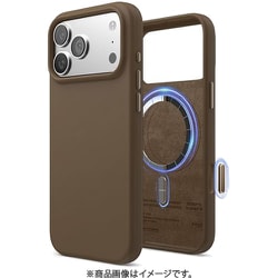 iPhone 17 Pro Max 対応 ケース MagSafe対応 シリコン 耐衝撃 MAGNETIC SILICONE CASE ブラウン EL_IQGCSSCS5_BR