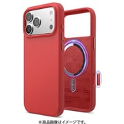 iPhone 17 Pro Max 対応 ケース MagSafe対応 シリコン 耐衝撃 MAGNETIC SILICONE CASE レッド EL_IQGCSSCS5_RD