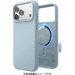 iPhone 17 Pro Max 対応 ケース MagSafe対応 シリコン 耐衝撃 MAGNETIC SILICONE CASE スカイブルー EL_IQGCSSCS5_SB