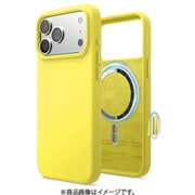 iPhone 17 Pro Max 対応 ケース MagSafe対応 シリコン 耐衝撃 MAGNETIC SILICONE CASE ネオンイエロー EL_IQGCSSCS5_NY