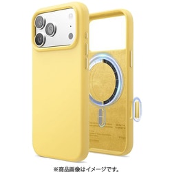 iPhone 17 Pro Max 対応 ケース MagSafe対応 シリコン 耐衝撃 MAGNETIC SILICONE CASE イエロー EL_IQGCSSCS5_YE