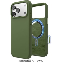 iPhone 17 Pro Max 対応 ケース MagSafe対応 シリコン 耐衝撃 MAGNETIC SILICONE CASE シダーグリーン EL_IQGCSSCS5_CG