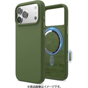 iPhone 17 Pro Max 対応 ケース MagSafe対応 シリコン 耐衝撃 MAGNETIC SILICONE CASE シダーグリーン EL_IQGCSSCS5_CG