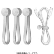 ケーブルバンド 3本入 シリコン マグネット ケーブル結束バンド Magnet Cable Tie ライトグレー EL_CBLCBSCTI_LG