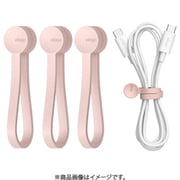ケーブルバンド 3本入 シリコン マグネット ケーブル結束バンド Magnet Cable Tie ラブリーピンク EL_CBLCBSCTI_LP