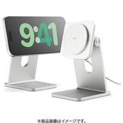 MagSafe Qi2 対応 ワイヤレス充電器 充電スタンド USB-C to Cケーブル付 Wireless Charging Aluminium Stand ホワイト EL_SPASTALWA_WH
