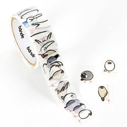 マスキングロールステッカー 手帳に住む人たち ぶんちょうだらけ BDA819