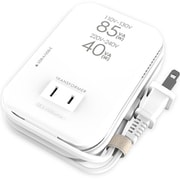海外用 変圧器 薄型 2口 USB-A ＋ C ポート付き PD20W WT-80M