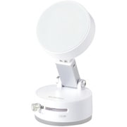 スマホホルダー マグネット MagSafe対応 真空吸盤固定 机 壁設置可能 スマホスタンド 折りたたみ式 iPhone Android対応 メタルプレート付 MAGKEEP ホワイト P-DSMSCWWH