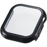 アップルウォッチ カバー Apple Watch Series 11/10（42mm） フルカバー ケース 強化ガラス 10H メタリック 耐衝撃PCフレーム 指紋防止 飛散防止 ブラック AW-25BFCGPBK
