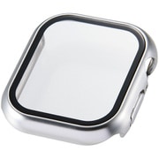 アップルウォッチ カバー Apple Watch Series 11/10（42mm） フルカバー ケース 強化ガラス 10H メタリック 耐衝撃PCフレーム 指紋防止 飛散防止 シルバー AW-25BFCGPSV