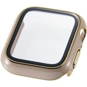 アップルウォッチ カバー Apple Watch SE 第3世代/第2世代（40mm） フルカバー ケース 強化ガラス 10H メタリックライン 耐衝撃PCフレーム 指紋防止 飛散防止 グレージュ AW-25EFCGJGB