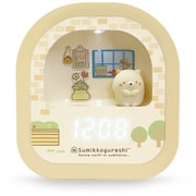 3Dフィギュア付LEDライトデジタルクロックすみっコぐらし ねこ AC24026SXSG-BE