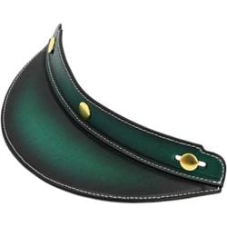 ヴィンテージレザーバイザー エイジンググリーン