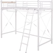 カーテンを取り付けられるロフトベッド KH-3692WH