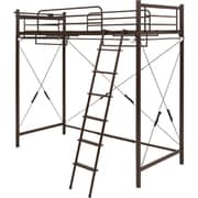 カーテンを取り付けられるロフトベッド KH-3693DBR