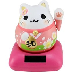 WJ-9277 [ソーラー招きふくたま ピンク猫]
