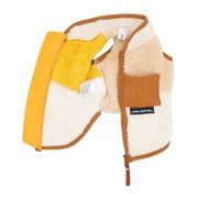 pipi 背開き ボアベスト オレンジ2号 秋冬服 着せやすい 寒さ対策 お散歩 トイプードル チワワ ダックス 小型犬用 PP252-022-039