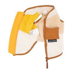 pipi 背開き ボアベスト オレンジ5号 秋冬服 着せやすい 寒さ対策 お散歩 トイプードル チワワ ダックス 小型犬用 PP252-022-039