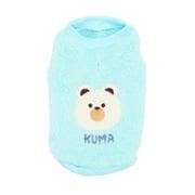 pipi くまさんボアトレーナー サックス 5号 秋冬服 着せやすい 寒さ対策 お散歩 トイプードル チワワ ダックス 小型犬用 PP252-022-045