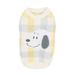 ピーナッツ SNOOPY スヌーピー チェックシェニールニット 4号 秋冬服 着せやすい 寒さ対策 お散歩 トイプードル チワワ ダックス 小型犬用 SN252-022-028