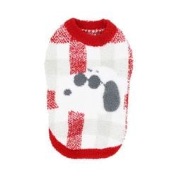 ピーナッツ SNOOPY スヌーピー チェックシェニールニット ジョークール2号 秋冬服 着せやすい 寒さ対策 お散歩 トイプードル チワワ ダックス 小型犬用 SN252-022-029