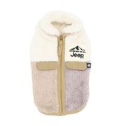 ジープ ボアジッパーベスト モカ 3号 秋冬服 着せやすい 寒さ対策 お散歩 トイプードル チワワ ダックス 小型犬用 JE242-022-013