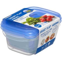 スマートフラップ 角型 S 400ml 2個入 抗菌 フタをしたままレンジOK 日本製 A-040 NKB