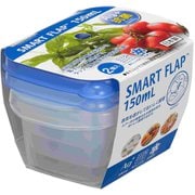 スマートフラップ 角型 ミニ 150ml 2個入 抗菌 フタをしたままレンジOK 日本製 A-044 NKB