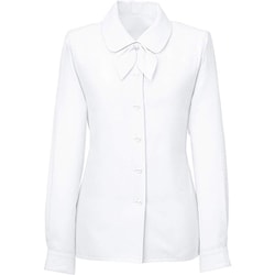 長袖ブラウス（リボン付）19号 ホワイト SB7504-1