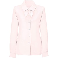 長袖ブラウス（リボン付）19号 ピンク SB7504-3