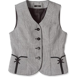 ベスト（19号） 白×チャコール FV30599-1