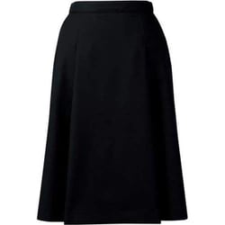 脇ゴムソフトプリーツスカート（19号 ブラック FS46011-9