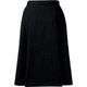 脇ゴムソフトプリーツスカート（21号 ブラック FS46011-9