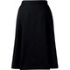 脇ゴムソフトプリーツスカート（23号 ブラック FS46011-9