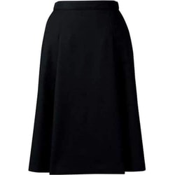 脇ゴムソフトプリーツスカート（23号 ブラック FS46011-9