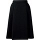 脇ゴムソフトプリーツスカート（21号 ブラック FS45991-9
