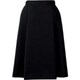 脇ゴムソフトプリーツスカート（23号 ブラック FS45991-9