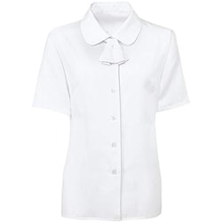 半袖ブラウス（リボン2個付）19号 ホワイト FB7091-1