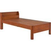 組立簡単 マットレス付シングルベッド WB-7711S-DBR3302