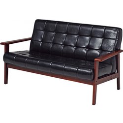 ソファー シャーク2P-BK