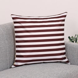 クッションカバー ボーダー ブラウン 880-77