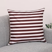 クッションカバー ボーダー ブラウン 880-77