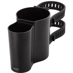 ドリンクホルダー ペンホルダー スマホホルダー シリコンラバー巻き付け固定式 縦横取付可能 フォークリフト 倉庫内に最適 PDA-STN80BK