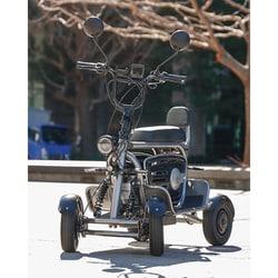 ELEMOs4 REBORN ブラックシルバー【性能等確認適合車両・免許不要・特定小型四輪】 E4MR