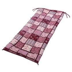 パッチワーク調あったかごろ寝長座布団 ワイン FLa3540810